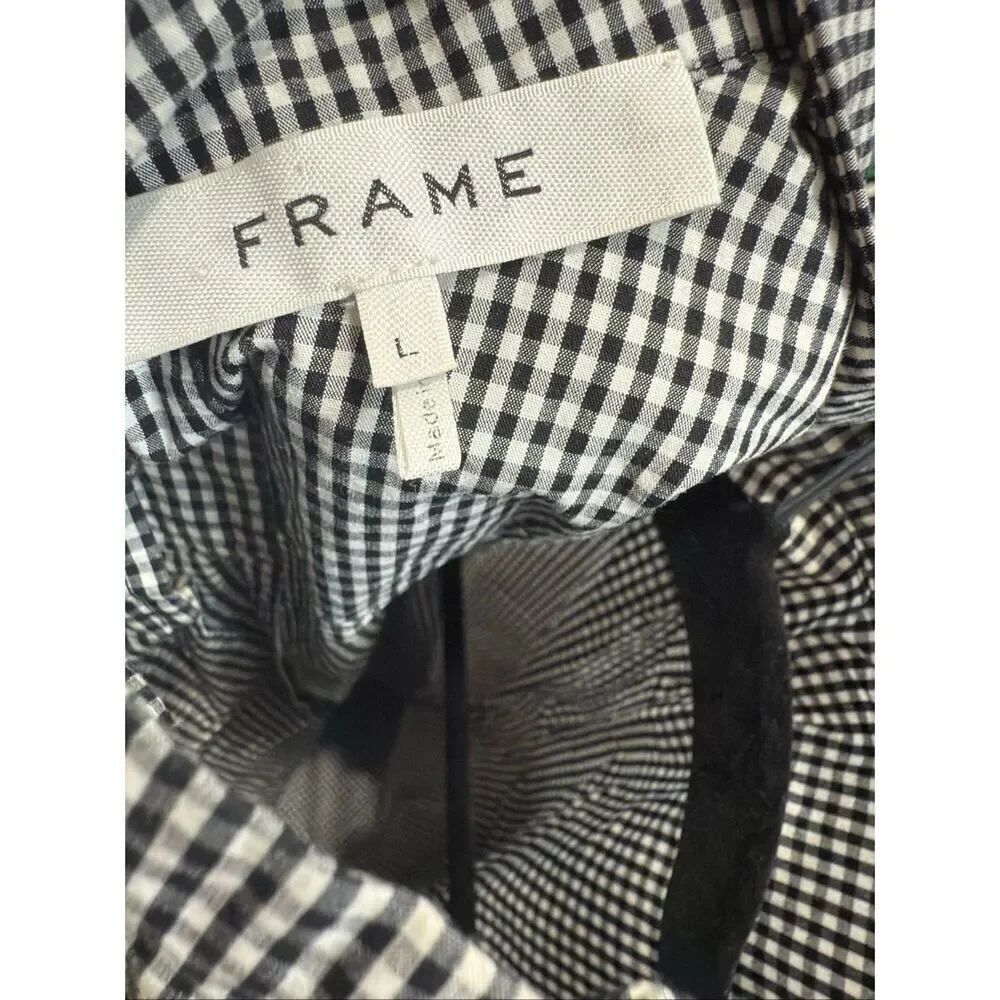 Frame gingham high neck top Large - Picture 3 of 4